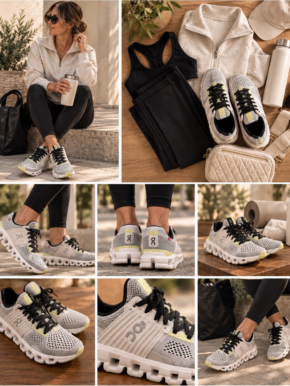 On Running Cloudswift Women’s Size 8 Gray White Limelight Running Shoes